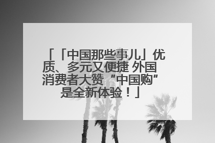 「中国那些事儿」优质、多元又便捷 外国消费者大赞“中国购”是全新体验！
