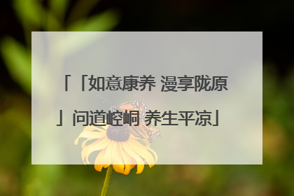 「如意康养 漫享陇原」问道崆峒 养生平凉