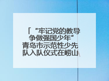 “牢记党的教导 争做强国少年”青岛市示范性少先队入队仪式在崂山区举办