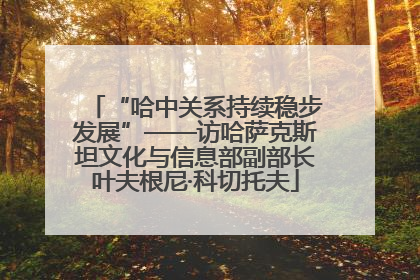“哈中关系持续稳步发展”——访哈萨克斯坦文化与信息部副部长叶夫根尼·科切托夫