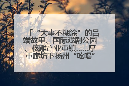 “大事不糊涂”的吕端故里、国际戏剧公园、核雕产业重镇……厚重廊坊下扬州“吆喝”优质文旅资源