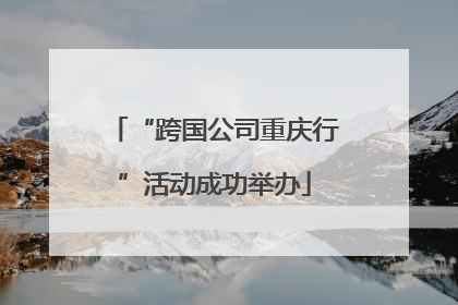 “跨国公司重庆行”活动成功举办