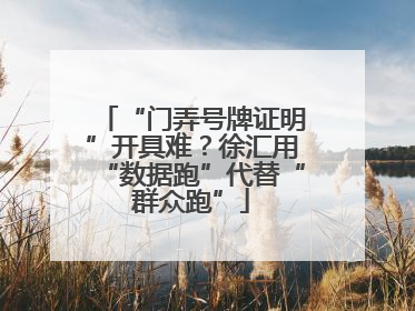 “门弄号牌证明”开具难？徐汇用“数据跑”代替“群众跑”