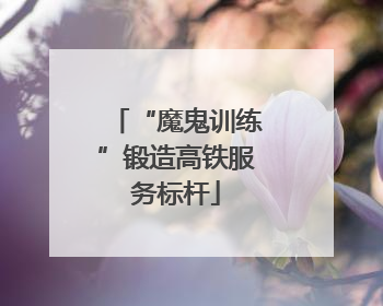 “魔鬼训练”锻造高铁服务标杆
