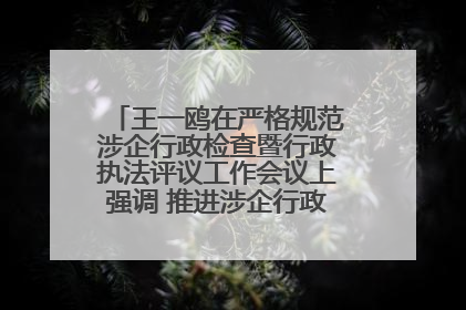 王一鸥在严格规范涉企行政检查暨行政执法评议工作会议上强调 推进涉企行政检查质效大幅提升