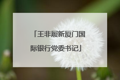 王非履新厦门国际银行党委书记