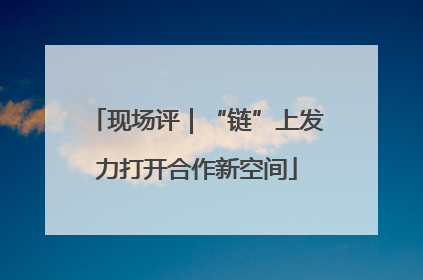 现场评｜“链”上发力打开合作新空间