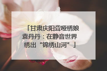 甘肃庆阳聋哑绣娘袁丹丹：在静音世界绣出“锦绣山河”