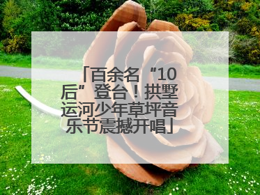 百余名“10后”登台！拱墅运河少年草坪音乐节震撼开唱