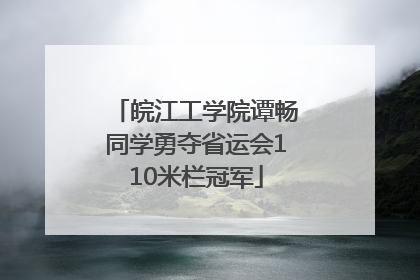 皖江工学院谭畅同学勇夺省运会110米栏冠军