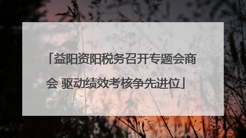 益阳资阳税务召开专题会商会 驱动绩效考核争先进位