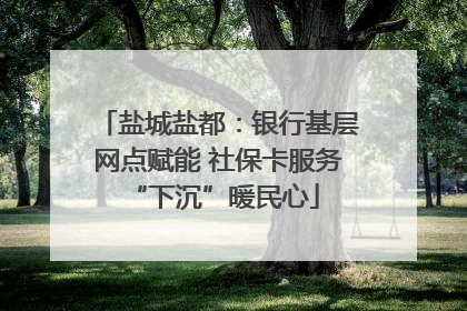 盐城盐都：银行基层网点赋能 社保卡服务 “下沉”暖民心