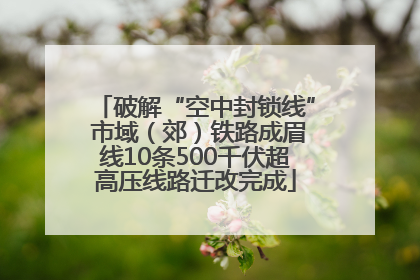 破解“空中封锁线” 市域（郊）铁路成眉线10条500千伏超高压线路迁改完成