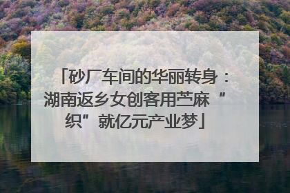 砂厂车间的华丽转身：湖南返乡女创客用苎麻“织”就亿元产业梦