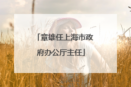 章雄任上海市政府办公厅主任