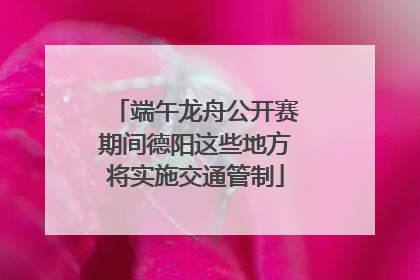 端午龙舟公开赛期间德阳这些地方将实施交通管制