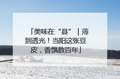 美味在“县”｜薄到透光！当阳这张豆皮，香飘数百年
