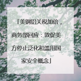 美钢铝关税加倍，商务部回应：敦促美方停止泛化和滥用国家安全概念