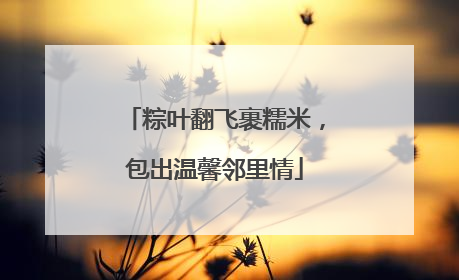 粽叶翻飞裹糯米，包出温馨邻里情