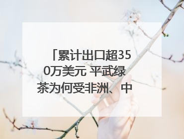 累计出口超350万美元 平武绿茶为何受非洲、中亚国家客户青睐？｜发布会观察
