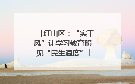 红山区：“实干风”让学习教育照见“民生温度”