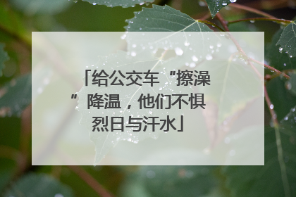 给公交车“擦澡”降温，他们不惧烈日与汗水