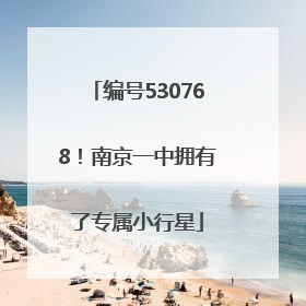 编号530768！南京一中拥有了专属小行星