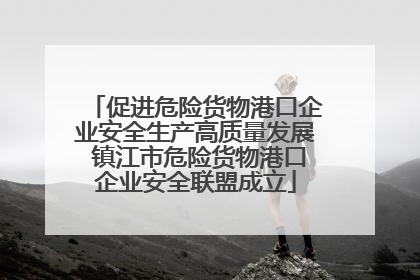 促进危险货物港口企业安全生产高质量发展 镇江市危险货物港口企业安全联盟成立