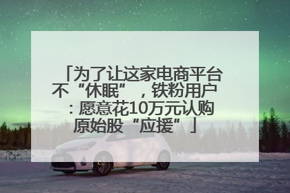 为了让这家电商平台不“休眠”，铁粉用户：愿意花10万元认购原始股“应援”