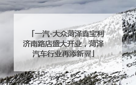 一汽-大众菏泽鑫宝利济南路店盛大开业，菏泽汽车行业再添新翼