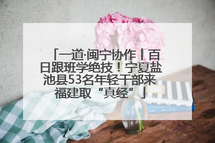 一道·闽宁协作丨百日跟班学绝技！宁夏盐池县53名年轻干部来福建取“真经”
