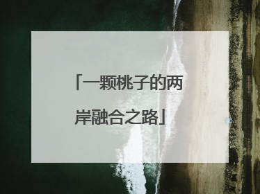 一颗桃子的两岸融合之路
