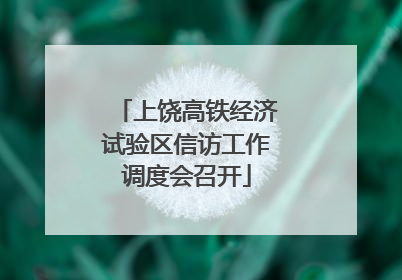 上饶高铁经济试验区信访工作调度会召开