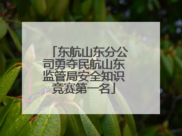东航山东分公司勇夺民航山东监管局安全知识竞赛第一名