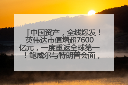 中国资产，全线爆发！英伟达市值增超7600亿元，一度重返全球第一！鲍威尔与特朗普会面，他们聊了什么？