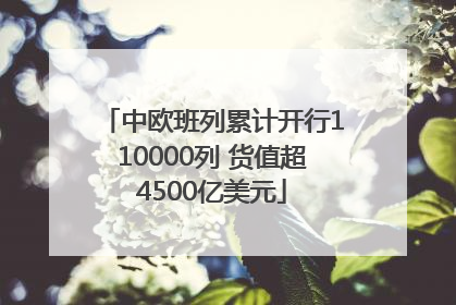 中欧班列累计开行110000列 货值超4500亿美元