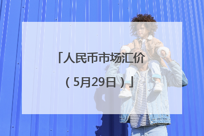 人民币市场汇价（5月29日）