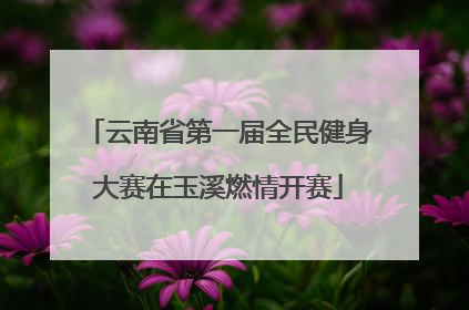 云南省第一届全民健身大赛在玉溪燃情开赛