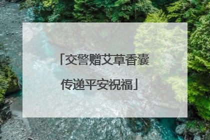 交警赠艾草香囊 传递平安祝福