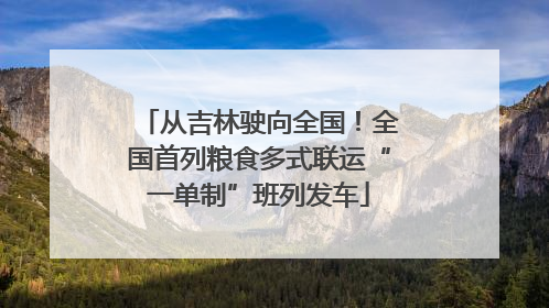 从吉林驶向全国！全国首列粮食多式联运“一单制”班列发车