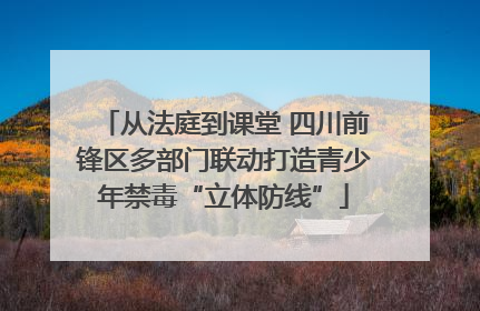 从法庭到课堂 四川前锋区多部门联动打造青少年禁毒“立体防线”