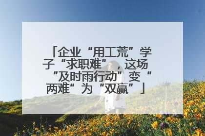 企业“用工荒”学子“求职难”，这场“及时雨行动”变“两难”为“双赢”