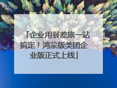 企业用餐差旅一站搞定！鸿蒙版美团企业版正式上线