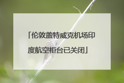 伦敦盖特威克机场印度航空柜台已关闭