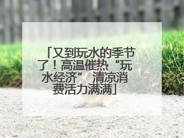 又到玩水的季节了！高温催热“玩水经济” 清凉消费活力满满