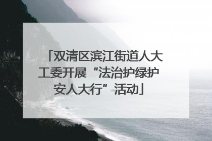 双清区滨江街道人大工委开展“法治护绿护安人大行”活动