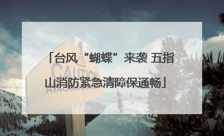 台风“蝴蝶”来袭 五指山消防紧急清障保通畅