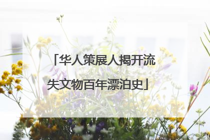 华人策展人揭开流失文物百年漂泊史