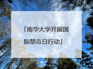南华大学开展国际禁毒日行动