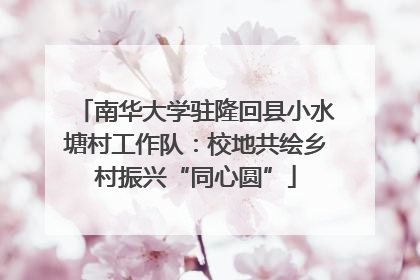 南华大学驻隆回县小水塘村工作队：校地共绘乡村振兴“同心圆”